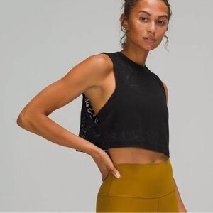 lululemon athletica “All Yours” Black Crop Tank